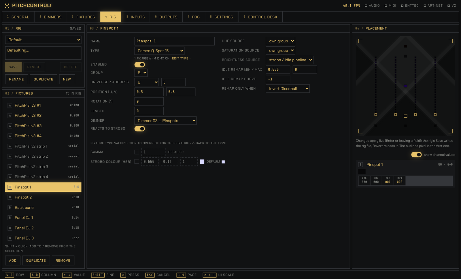 The Rig page